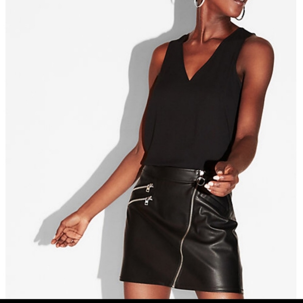 Express (minus the) Leather Moto Skirt